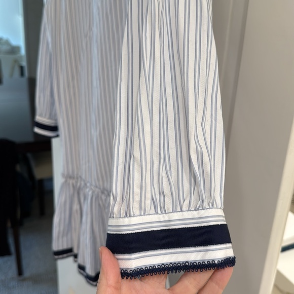 Tuckernuck Grosgrain Trim Oxford Stripe Bouvier Dress - Picture 16 of 16